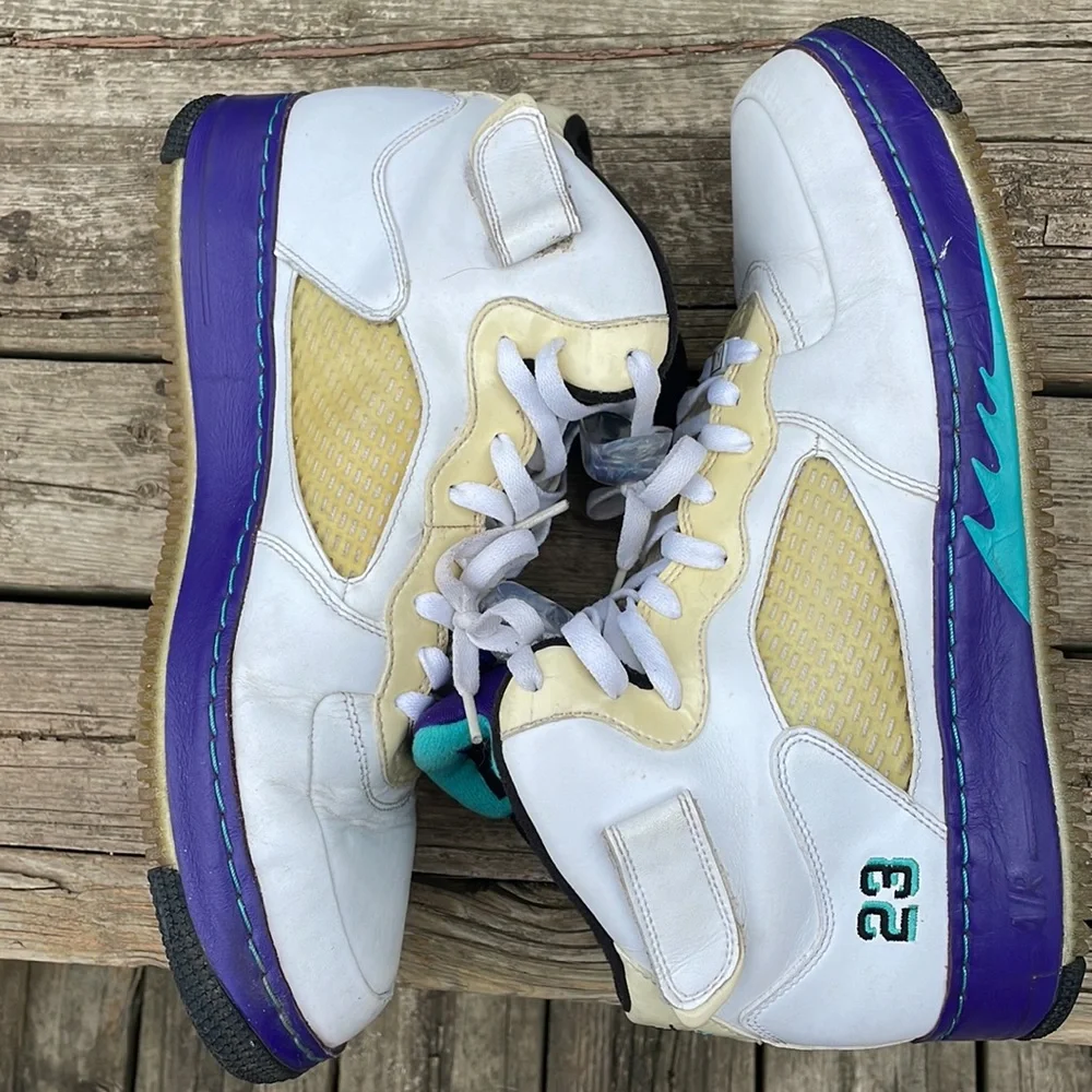 Nike Air Jordan Fusion AJF AJF5 Grape Retro AF1 Air Force 1 - Picture 8 of 8